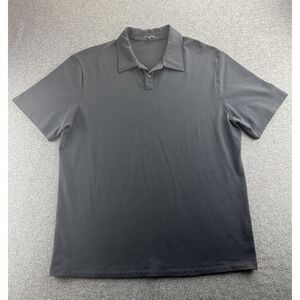Theory Mens Modern Polo Shirt Size XL Short Sleeve Nylon/Spandex *Missing Button